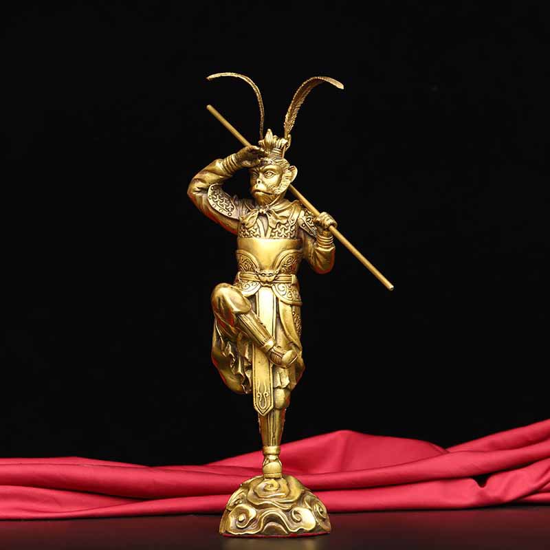 黄铜齐天大圣孙悟空摆件斗战胜佛西游记美猴王铜像客厅装饰品摆设