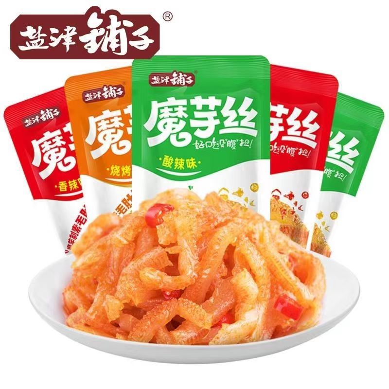 盐津铺子魔芋丝素毛肚魔芋爽麻辣酸辣辣条网红小零食休闲批发5斤