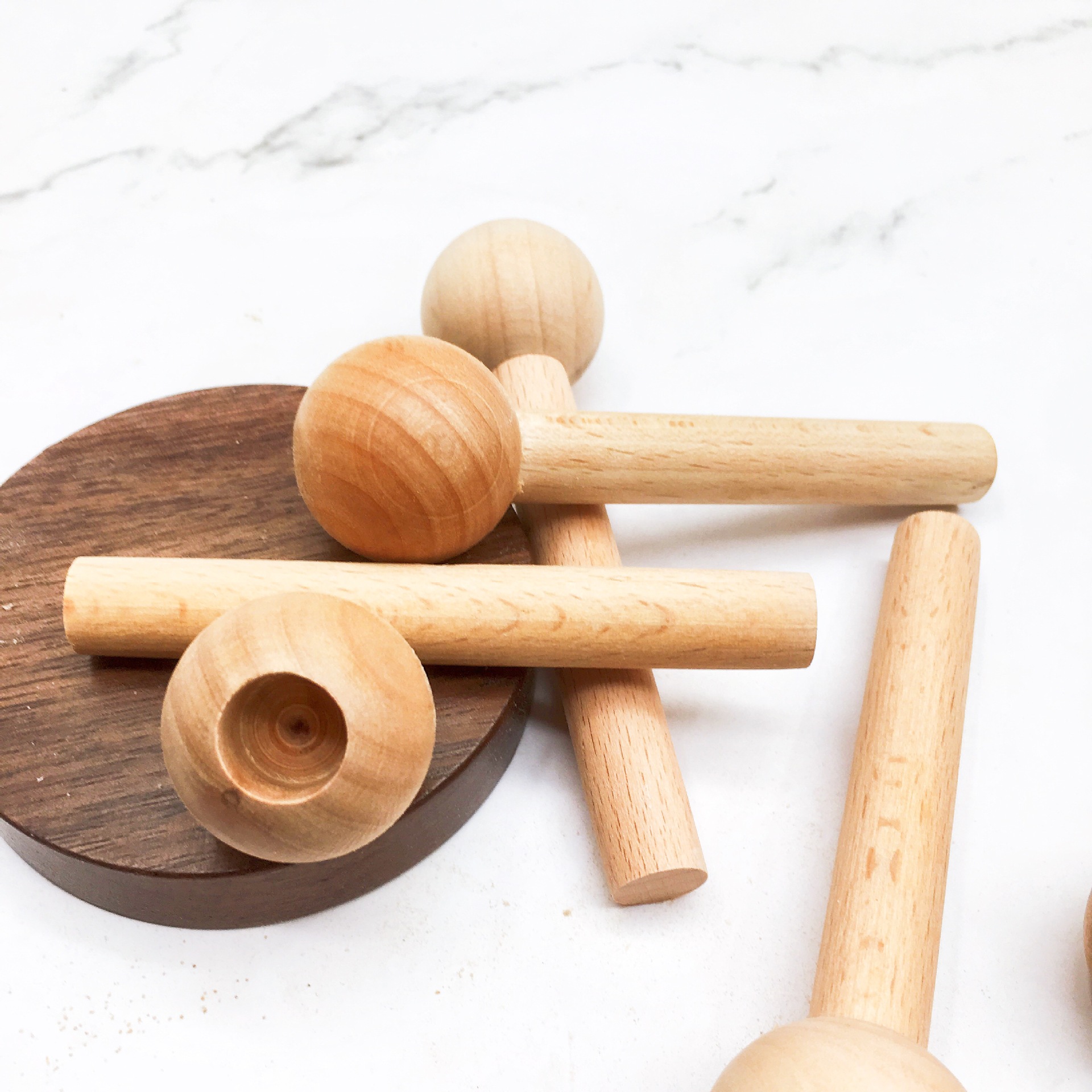 厂家供应实木圆木球 衣帽架配件 木质火柴棒 实木木圆珠