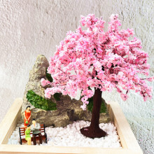 沙盘模型樱花树景观树手办场景模型假树桌面摆件微景观道路模型