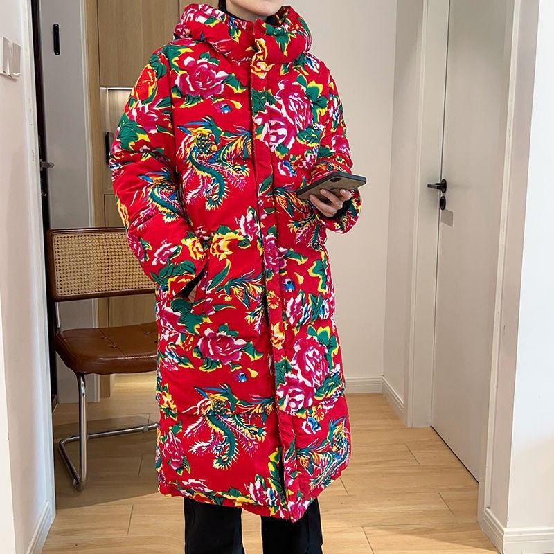 秋冬新款中国风东北大棉袄保暖防风男女同款长款棉衣-阿里巴巴