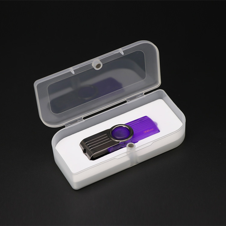 现货批发透明20mmusb盒 单个装优盘盒 pp塑料u盾吸塑包装盒 u盘盒