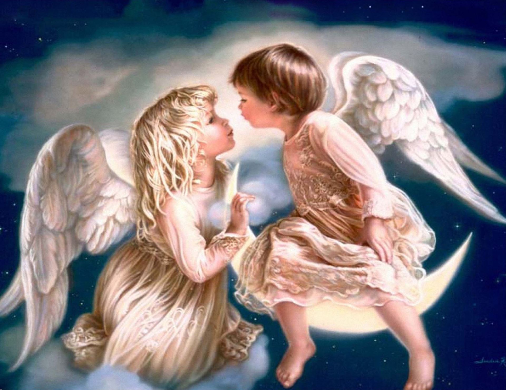 钻石画diy两个小天使男孩女孩翅膀 亚克力满钻 厂家直销诚招代理