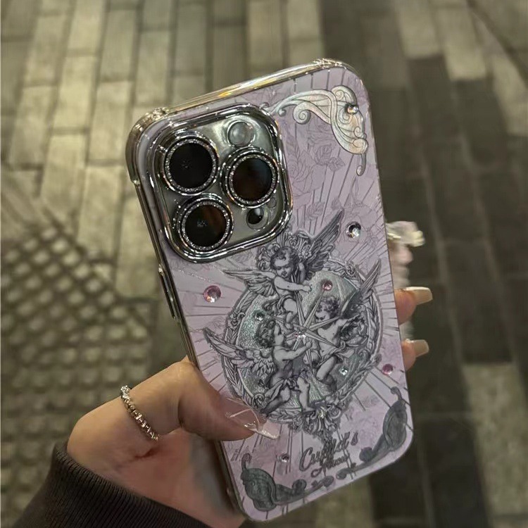 日韩ins天使蝴蝶插画适用iPhone15promax苹果14手机壳13全包12女