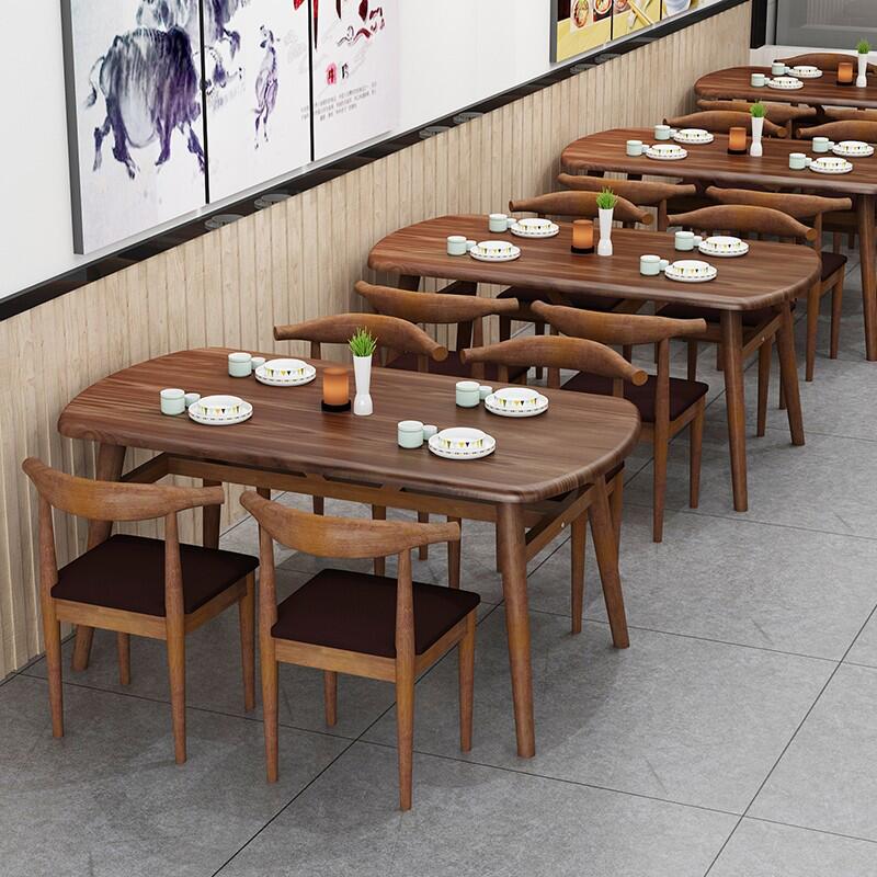 饭店桌椅组合面馆桌椅饭店餐桌餐馆桌椅快餐店桌椅商用大排档桌子