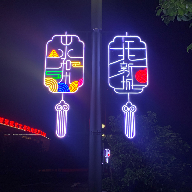 城市主街道路灯杆广告灯箱led灯杆灯箱定时器控制画面发光时间