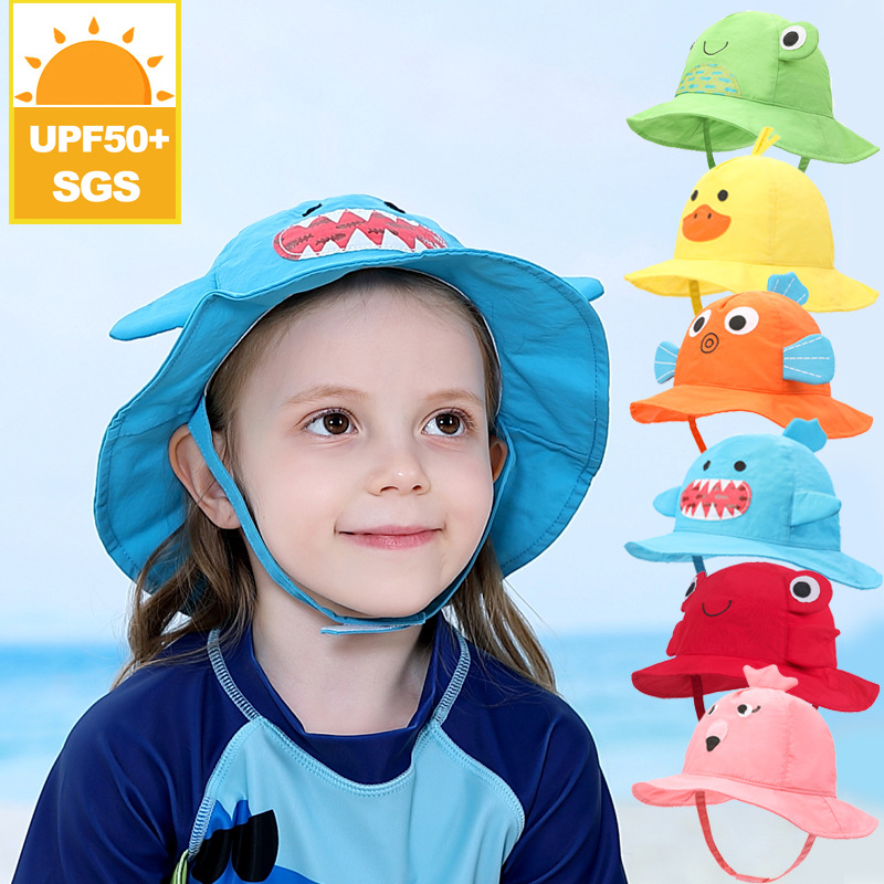 factory children‘s bucket hat wholesale summer baby outdoor sun protection sun hat kindergarten cute cartoon funny hat