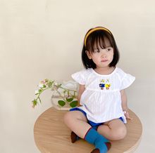 婴儿上衣套装复古女宝宝衣服韩货童装儿童套装可爱刺绣小童女童