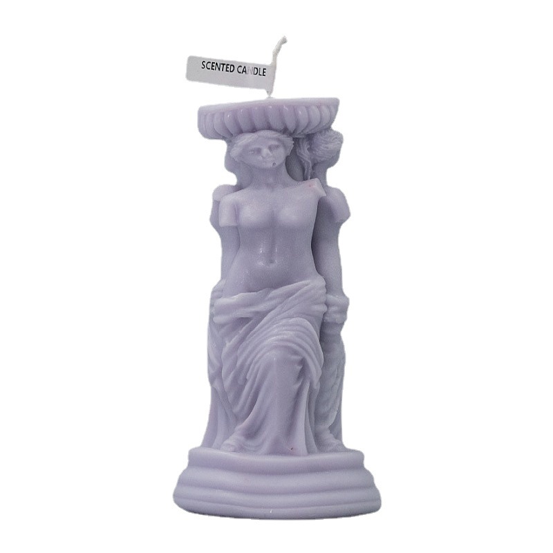 3-Side Broken Arm Venus Aromatherapy Candle Venus Goddess Columnar Sculpture Shape Candle Fragrance Candle