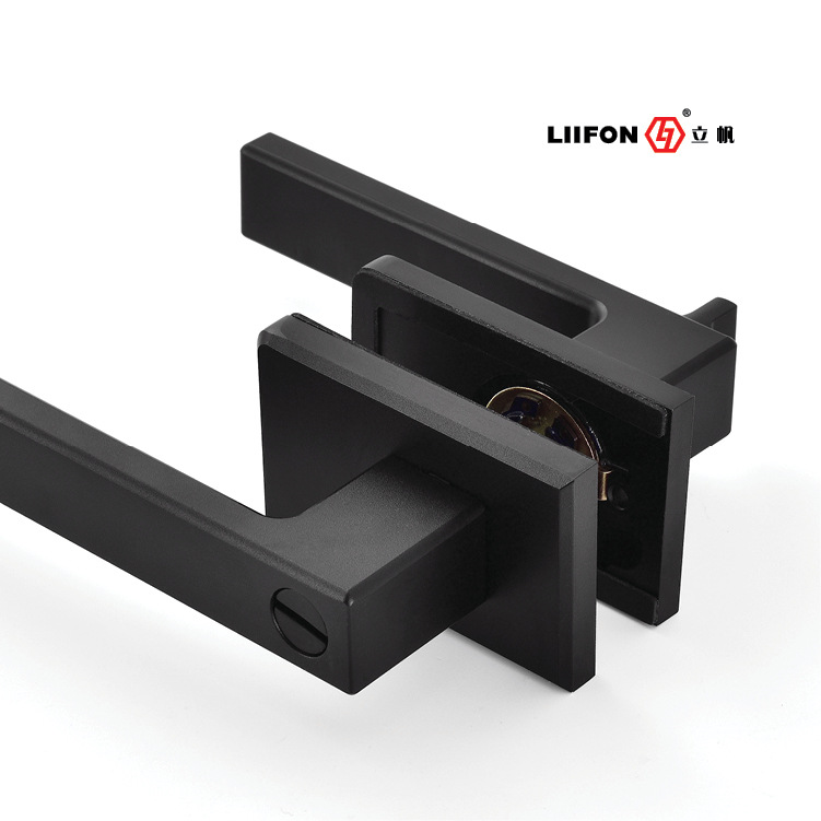 有框极窄玻璃门铝合金门把手16/18型材适用氧化铝执手锁室内门锁