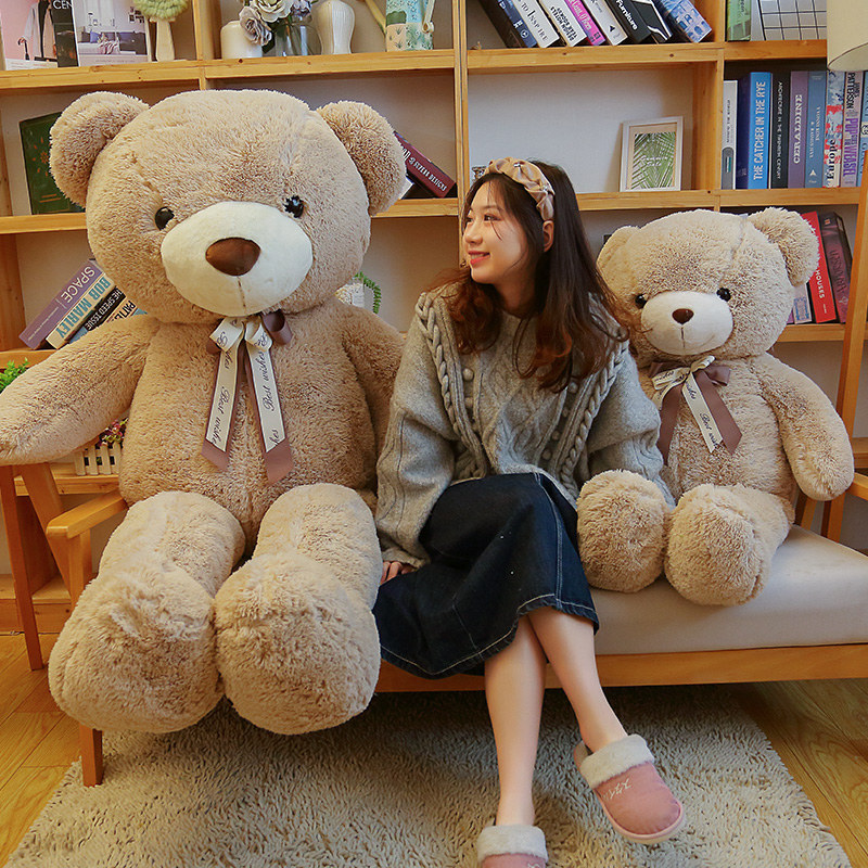 American Large Bear Teddy Plush Toy Bear Doll Big Teddy Bear for Girlfriend Birthday Gift Doll