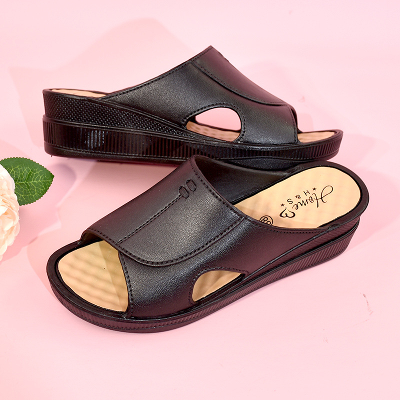 2023 New Slippers Women's Summer Platform High Heel Indoor Fashion Casual Outdoor Household Sandals Non-Slip Wedge