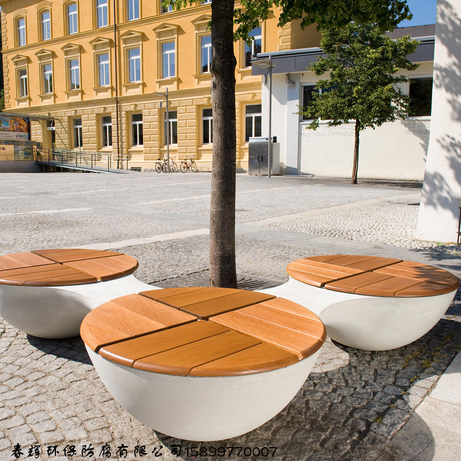 玻璃钢商场休闲椅创意圆形多人坐凳室内户外景观美陈等候休息座椅