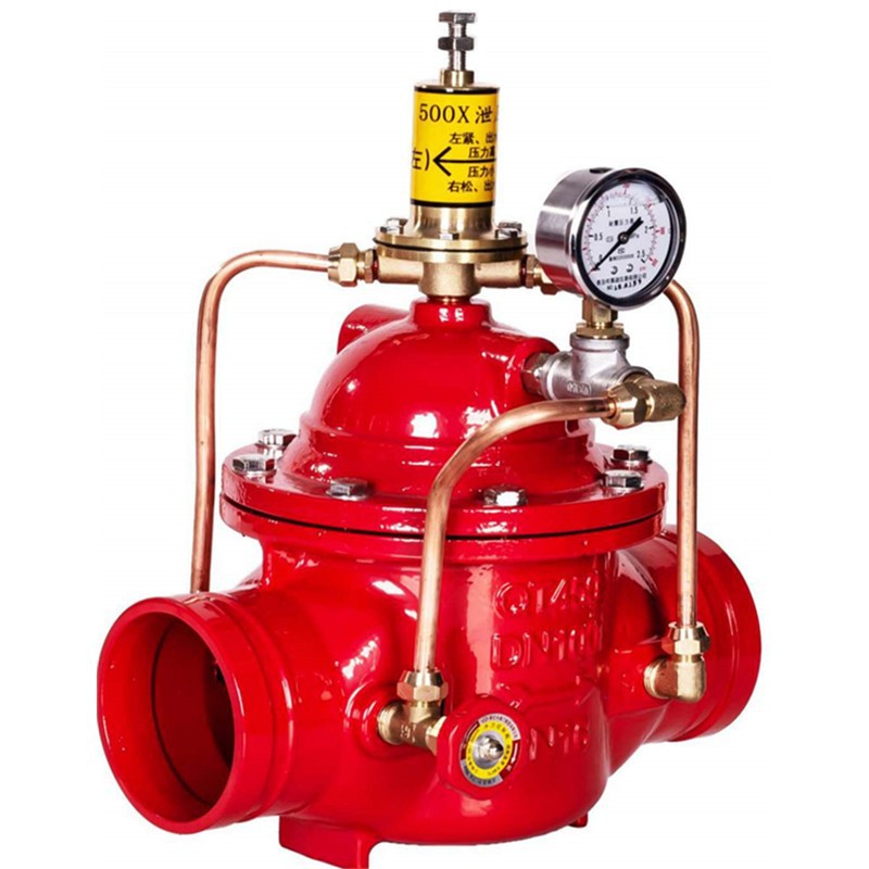 沟槽式持压泄压阀500x球墨铸铁消防卡箍卡套式管道控制阀泄压阀