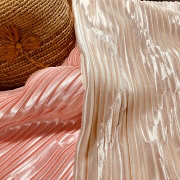 现货涤纶压褶面料 大有光针织布 双面佳积布包装内衬里布布料