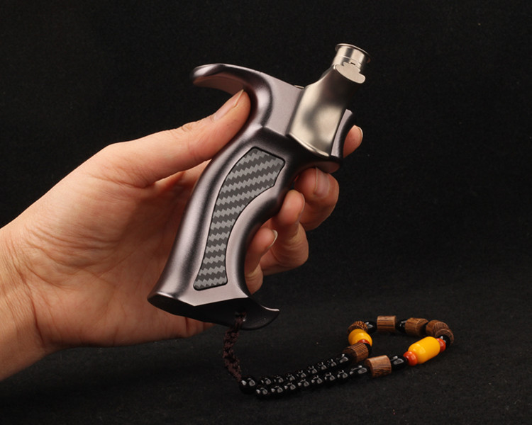 钛合金可调弓门盖世英雄飞虎弹弓 新款tc21数控圆头飞虎竞技弹弓