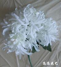 工厂店扫墓清明节塑料白色菊花祭奠用花菊花上坟仿真白菊花绢花假