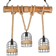 美式乡村复古麻绳鸟笼个性吊灯餐厅吧台咖啡厅创意吊灯