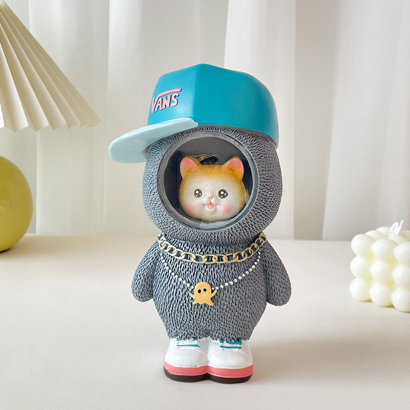 Net Hongda Meow Luminous Star Light Cartoon Resin Creative Holiday Gifts Children's Bedroom Bedside Luminous Ornaments