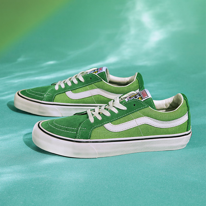 莆田厂家版万斯sk8-low牛油果绿清新拼色撞色低帮男女帆布鞋板鞋