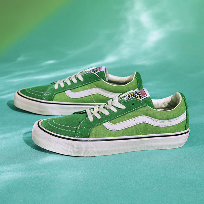 莆田厂家版万斯sk8-low牛油果绿清新拼色撞色低帮男女帆布鞋板鞋