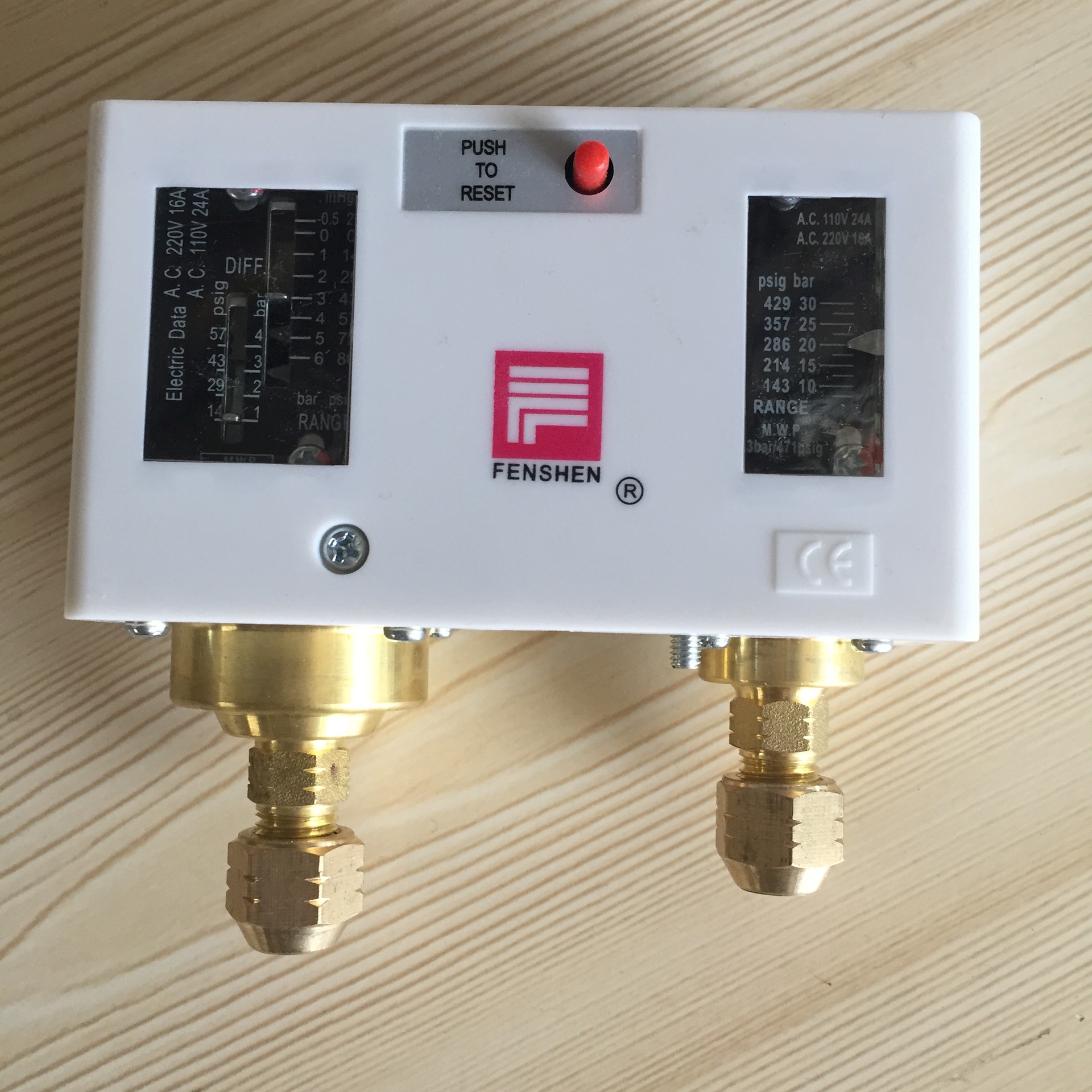 奉申压力开关高低压力控制器p830hme p830e单手动自动压控带纳子
