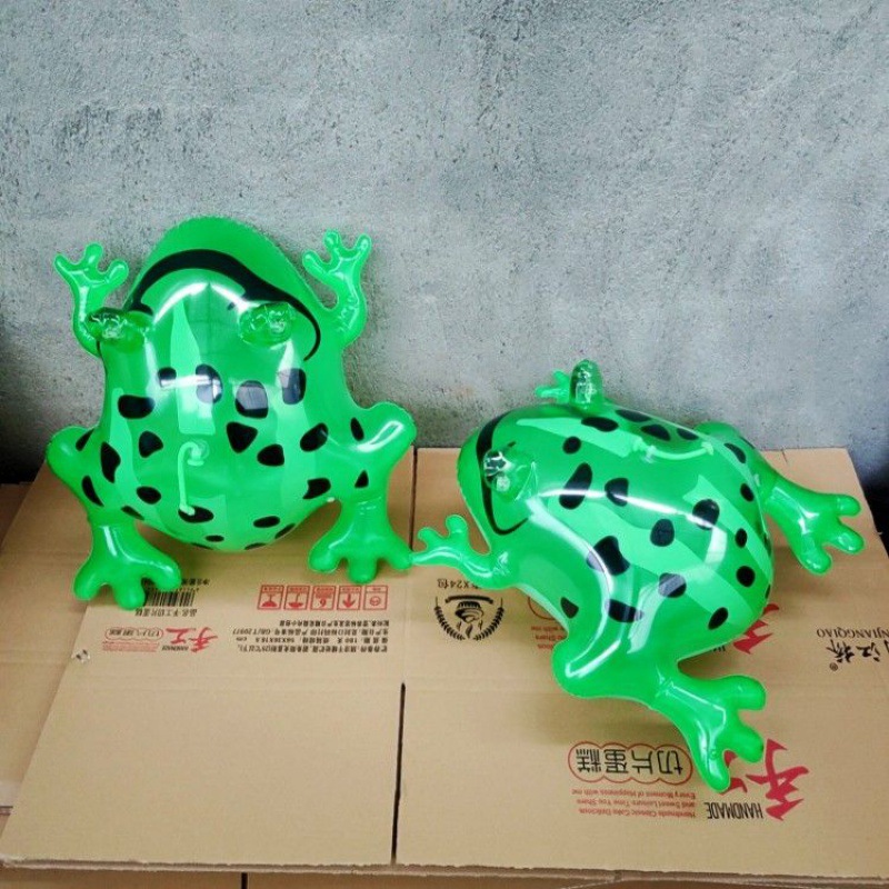 Tiktok Same Style Inflatable Bounce Luminous Frog Selling Baby Quagai Elastic Balloon with Light Pvc Children