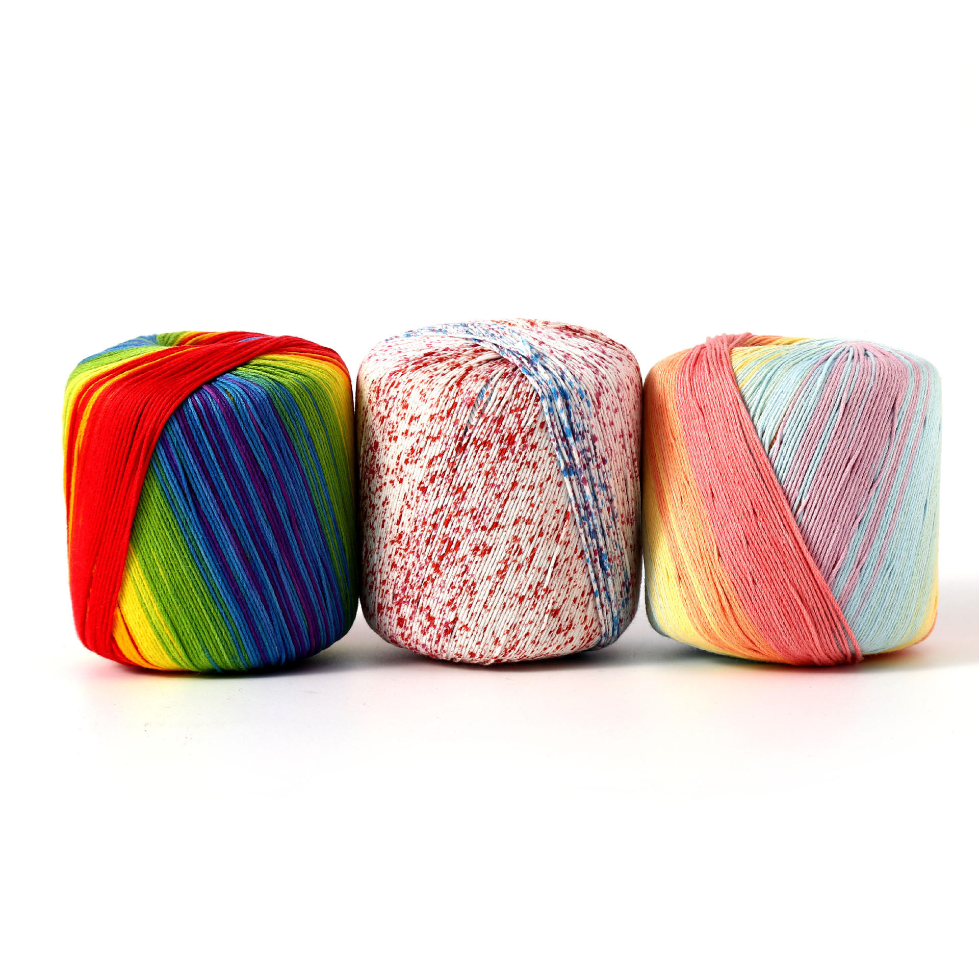 丝光棉毛线花色段染毛线外贸现货批发定做diy玩偶娃娃饰品