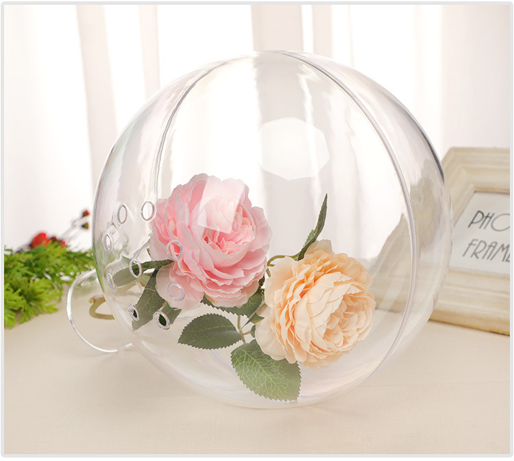 新款气球花亚克力手拿手捧花网红波波球 气球手工diy材料包装批发