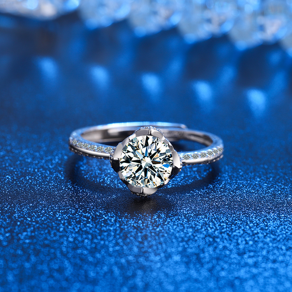 戒指女韩版淑女镶钻花式皇冠造型气质锆石指环-阿里巴巴