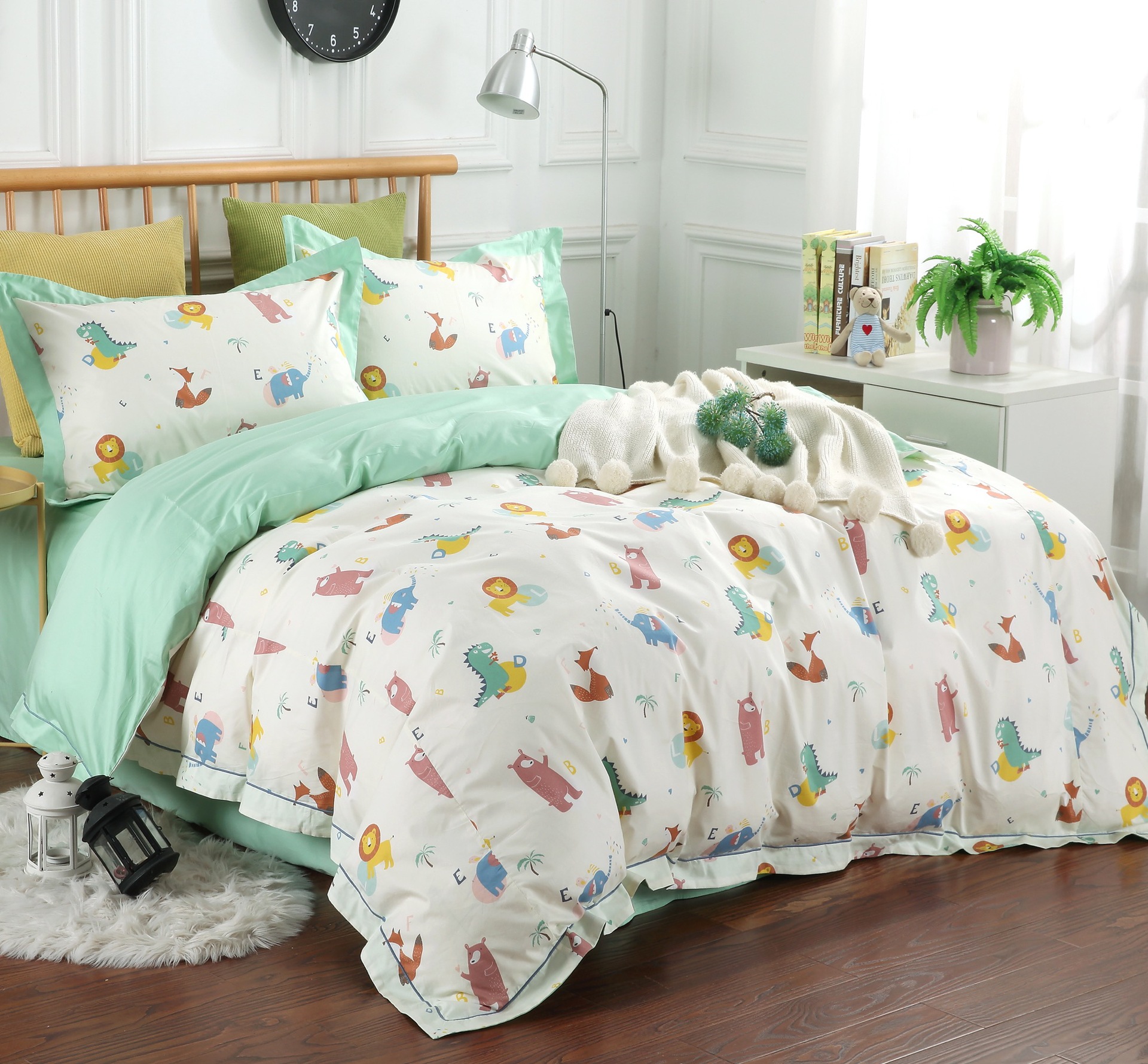 厂家直销60支长绒棉四件套儿童卡通学生宿舍被套床单床上用品批发