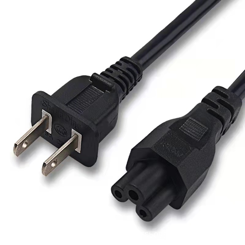 生产美规两插电源线 八字尾电源线 美规电源线 大小片电源延长线