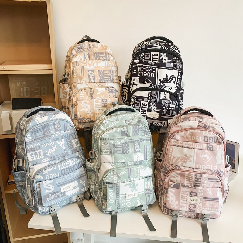 Backpack Men's Simple Trendy Large Capacity Schoolbag Female Junior High School Student Japanese Casual Computer Backpack