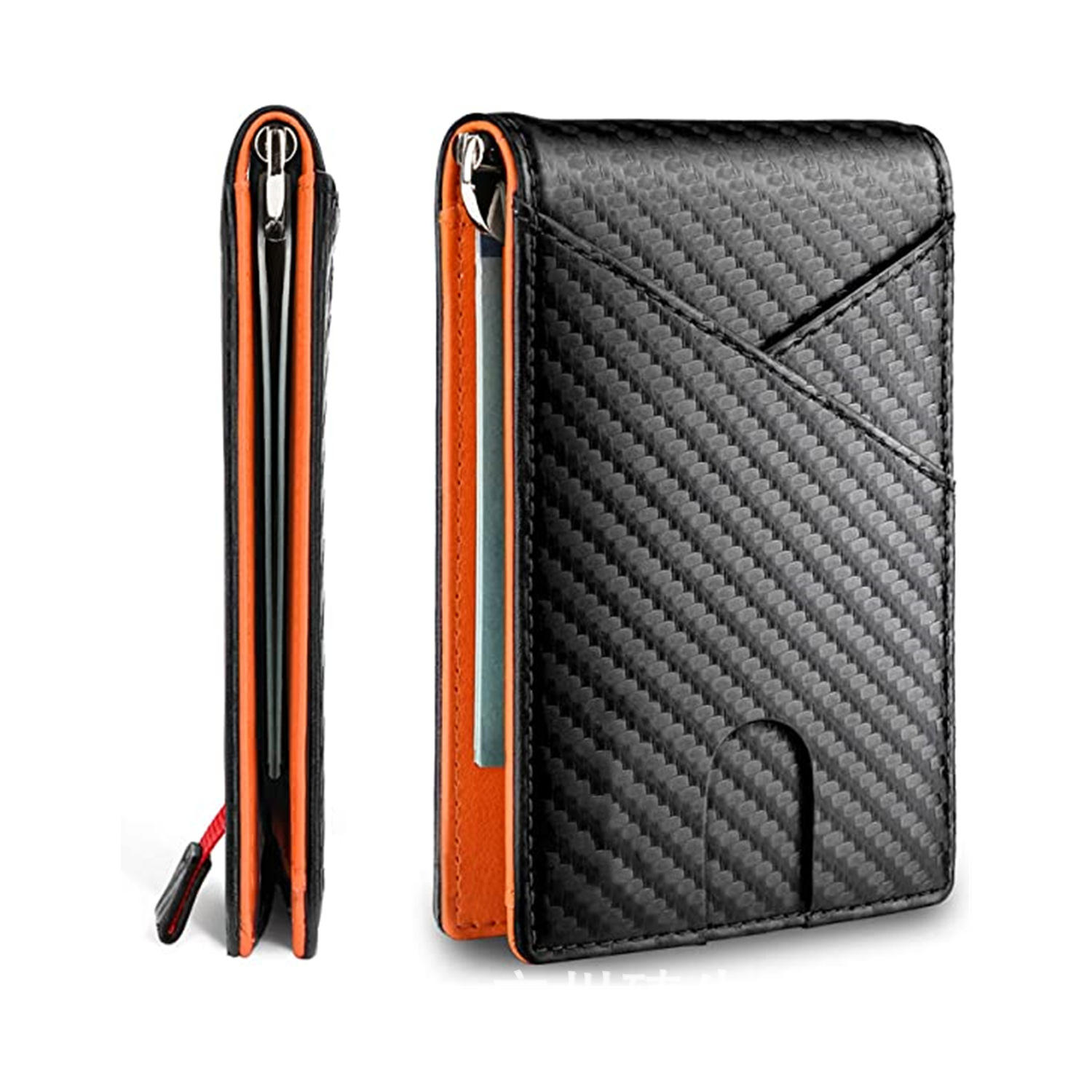 男士真皮短款钱包炭纤维纹二折钱包多功能日式硬币袋牛皮钱包今日多少