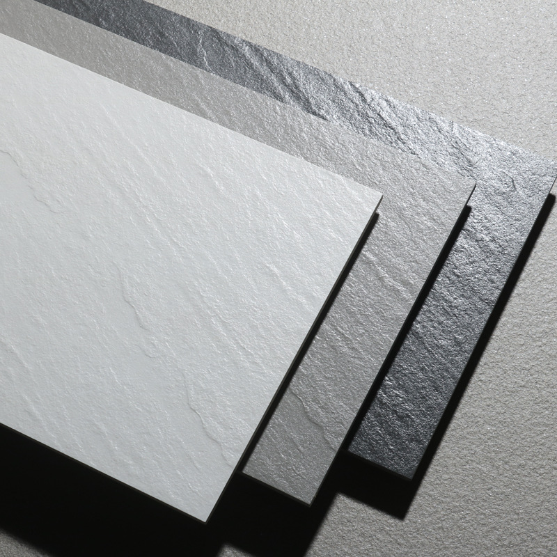 全瓷通体卫生间阳台背景墙板岩砖黑灰白色石纹仿古瓷砖餐厅300600