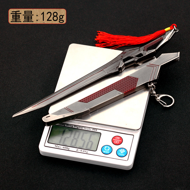 吞噬-星空动漫周边领主罗峰血影战刀带鞘武器模型全金属工艺品