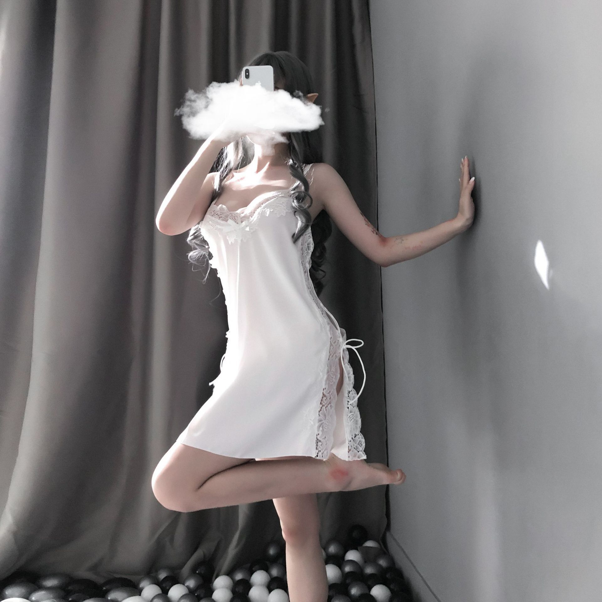 情趣内衣维密性感睡衣性感诱惑大码系带睡裙吊带裙多色一件代发