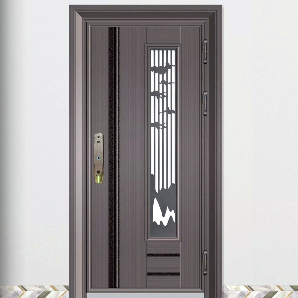 0成交0平方米别墅彩钢对开门 高档小区彩色不锈钢防盗门单门 彩板韩式