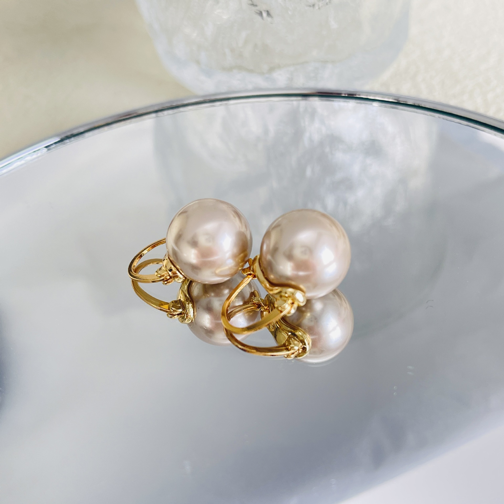 方行明星同款s925纯银珍珠耳环女复古欧美风新款高级感耳饰冷淡风