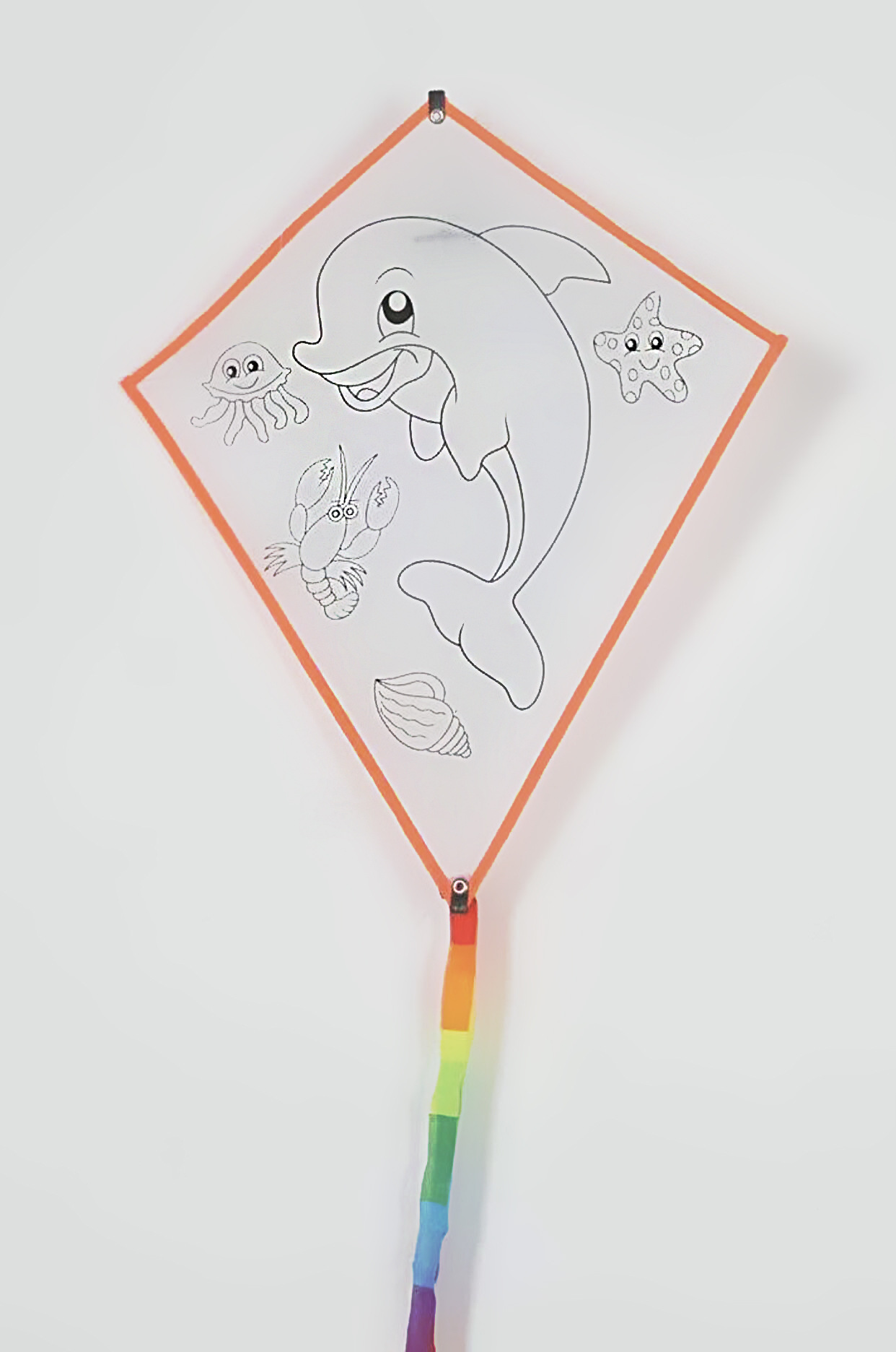 新款潍坊风筝 批发填色空白diy儿童教育三角风筝涂鸦手绘风筝易飞