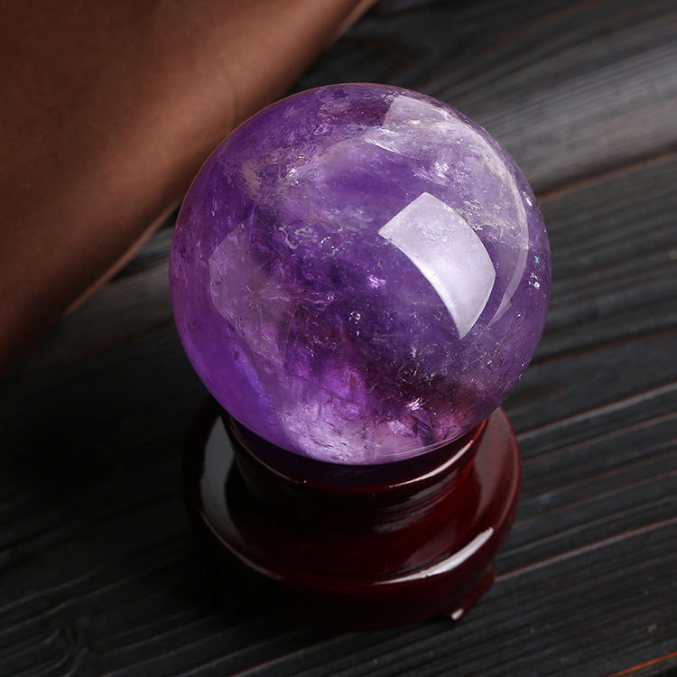 正品天然紫水晶球摆件 招财镇宅旺事业风水转运水晶 紫气东来