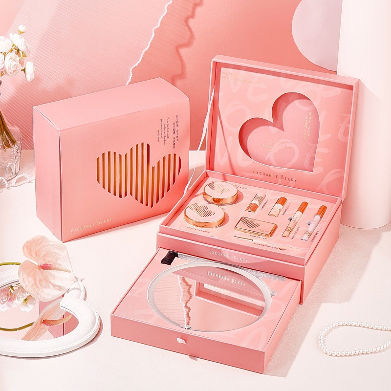 交换日记心心相遇美妆套盒彩妆套装化妆品全套正品520情人节礼物