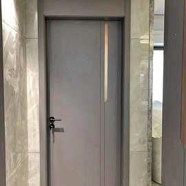 1%百顺邦实木卧室烤漆门扣线金属条门头板卧室门欧美式风平板扣线