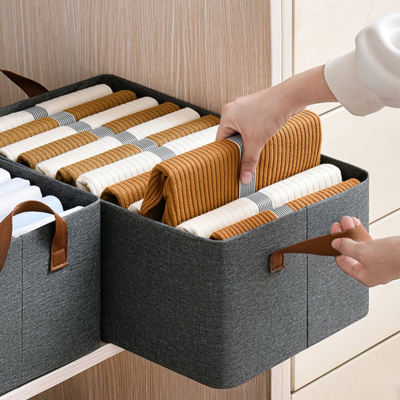 Cationic Storage Box Portable Household Clothing Finishing Box Folding Box Storage Box Wardrobe Storage Layered