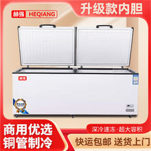 卧式大冰柜商用大容量家用冷柜冷藏冷冻柜单温双温节能冰箱