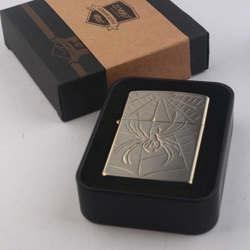 香港正品佐罗zorro煤油打火机z8212贵族礼仪精雕白冰镜面礼物定制