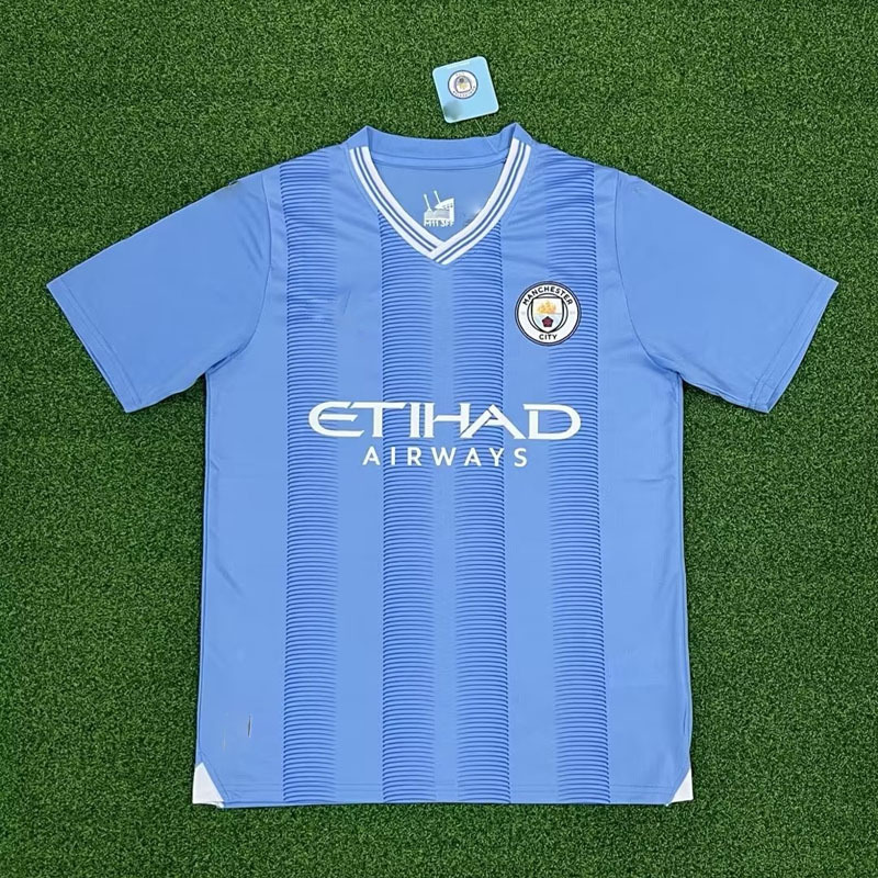 2324新款曼城球衣主客场德布劳内17号哈兰德足球服泰版上衣训练服