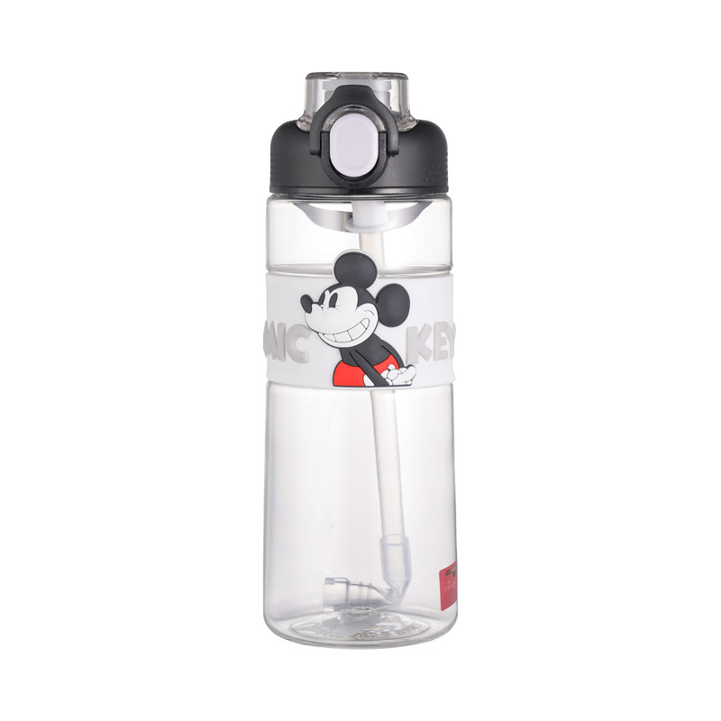 Disney Children Cute Water Glass with Straw Boys and Girls Summer Primary School Student Cup School Special Kettle Portable