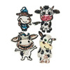 Longsheng Dairy cow Chapter embroidery lovely animal Sequins Embroidered cloth Children's clothing clothes decorate Cartoon Patch Sticker