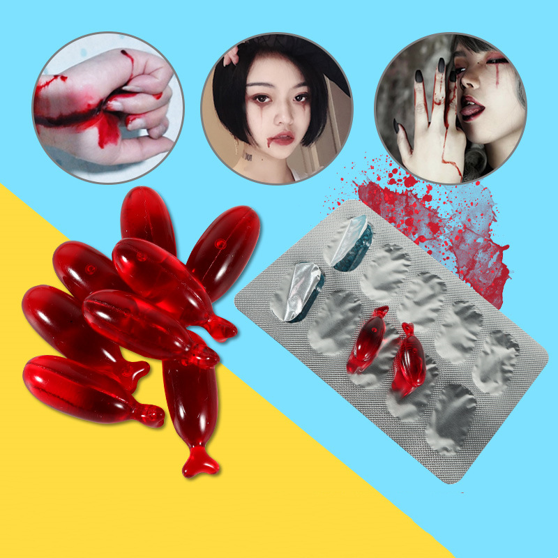 整人吐血胶囊整蛊血包血袋演员拍戏影视道具仿真人造假血浆可清洗